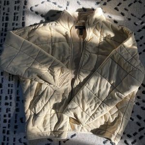 Forever 21 Quilted Zip-Up jacket in beige